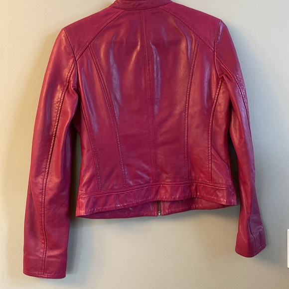 Pink leather jacket - Picture 4 of 4